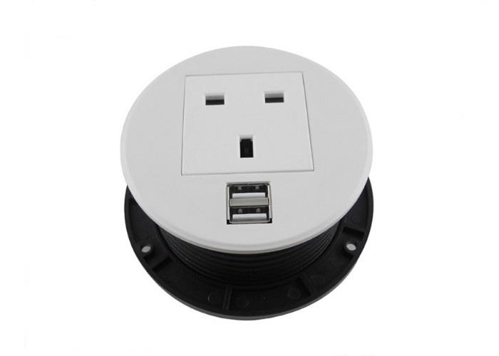 Grommet Mini Type Power Socket Outlet Abs Material Easily Flips Over