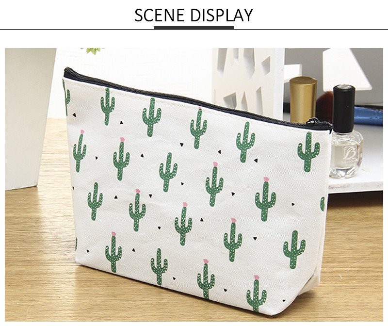 Dustproof Portable Blank Plain Canvas Cosmetic Bags