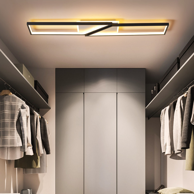 LED Office Ceiling Lamp Rectangular Modern Minimalist Meeting Living Room Strip Spot Lights(WH-MA-222)