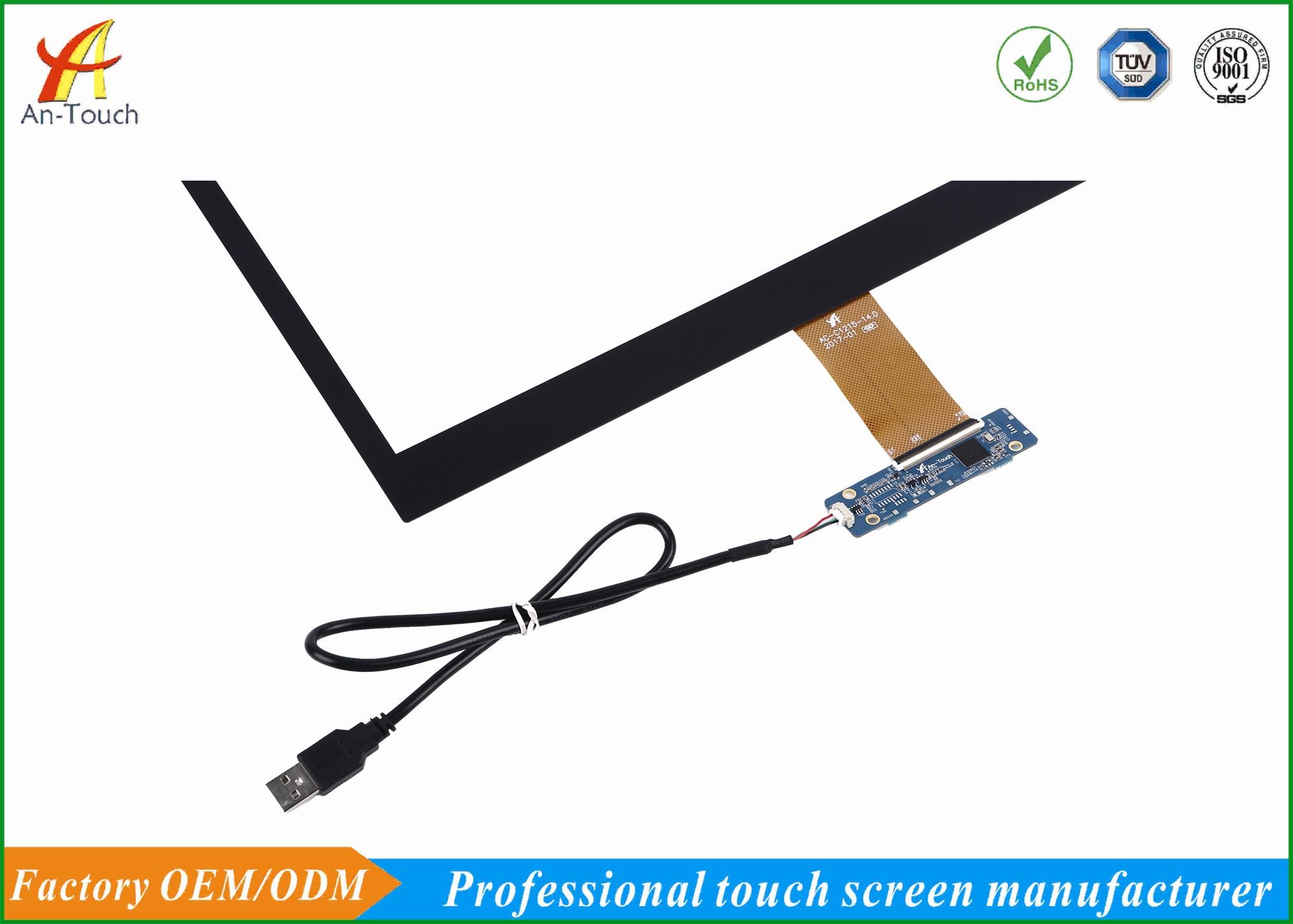 Anti - Collision Projected 14 Inch Touch Screen Display Panel For POS Monitor