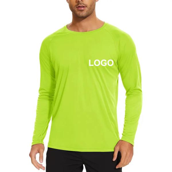 Custom Round Neck Men T-Shirts 100% Cotton Long Sleeve T-Shirt Sublimation