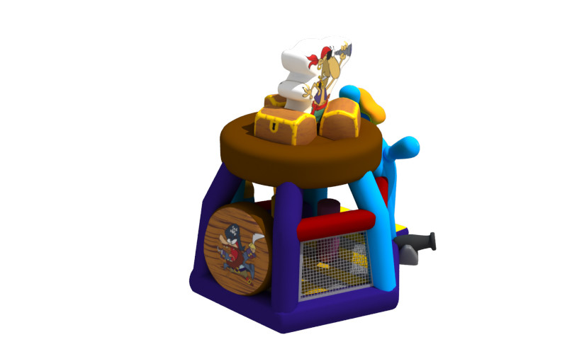 Commercial Inflatable Combos Pirate Theme Blow Up Bouncy House With Slide Jumping Castle For Rental