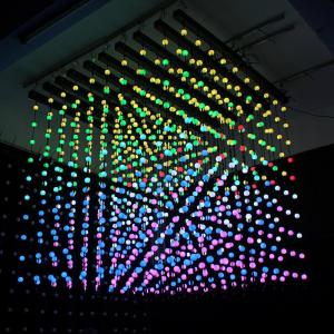 5m 25 dmx ball strings led point light pixel 3d globe curtain lights programmabl