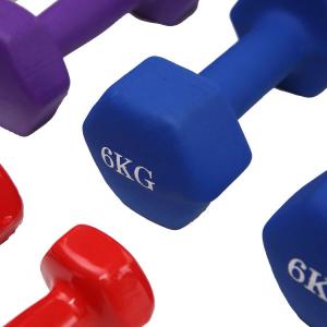 Vinyl Neoprene Coated Adjustable Dumbbell Set , Unisex 6kg Dumbbell Set