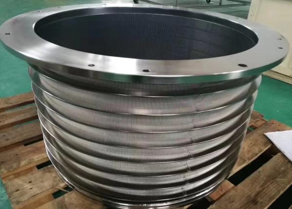 316L S.S Pressure Screen Basket Before Headbox 0.3mm Slot Size For Fluting base