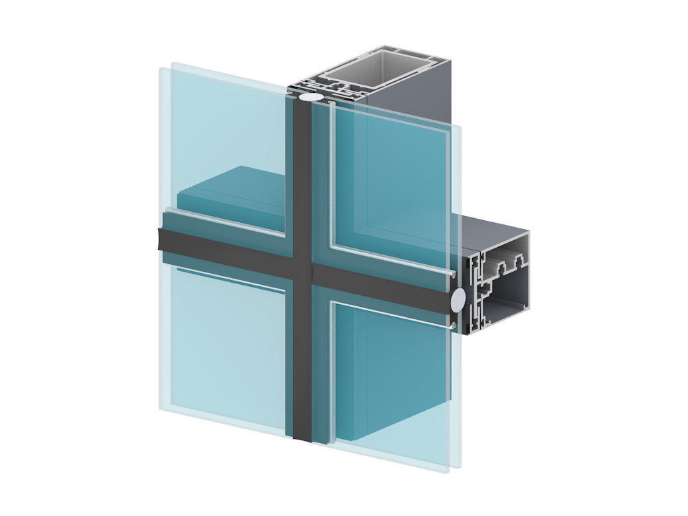 Custom Made Aluminium Glass Curtain Wall U Shape Aluminium Alloy Extrusions