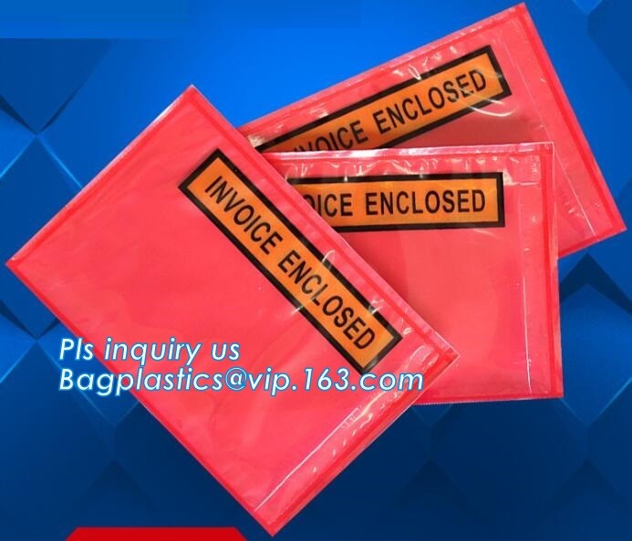 PP film 178*140mm invoice enclosed packing list envelopes, DHL Shipping pockets for waybill, A4 size plastic packing lis