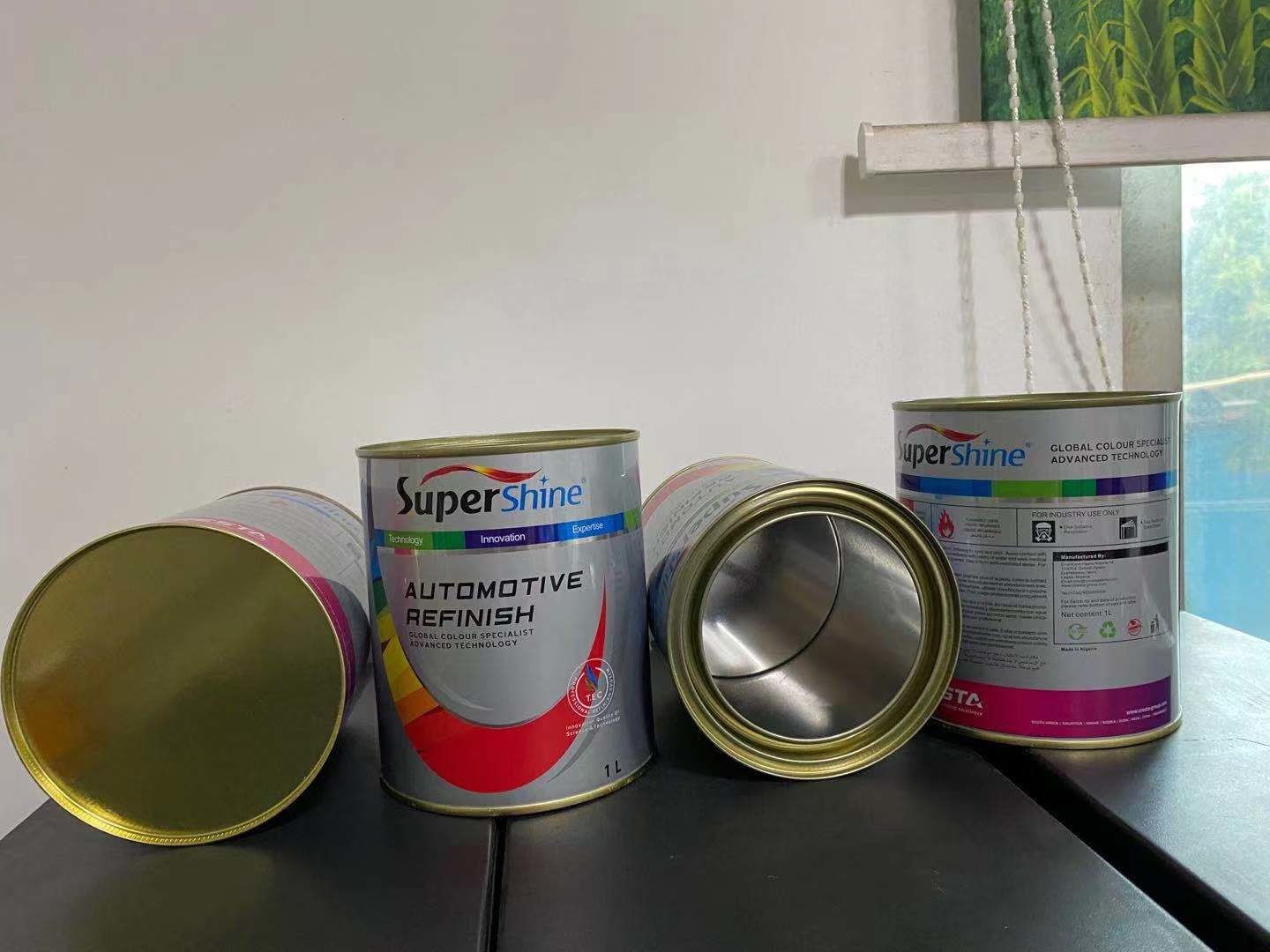 Chemical Empty 1 Litre Automotive Paint Cans 0.21mm Small Metal Paint Pots