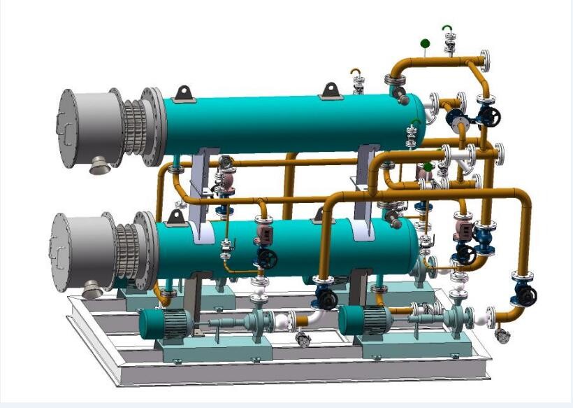 Horizontal Industrial Immersion Heater Fluid Type Customized Power And Voltage
