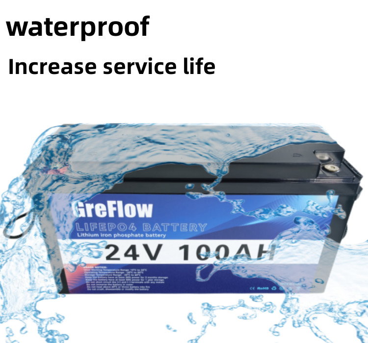 Smart BMS 24 Volt Lithium Iron Phosphate Deep Cycle Battery For Marine RV