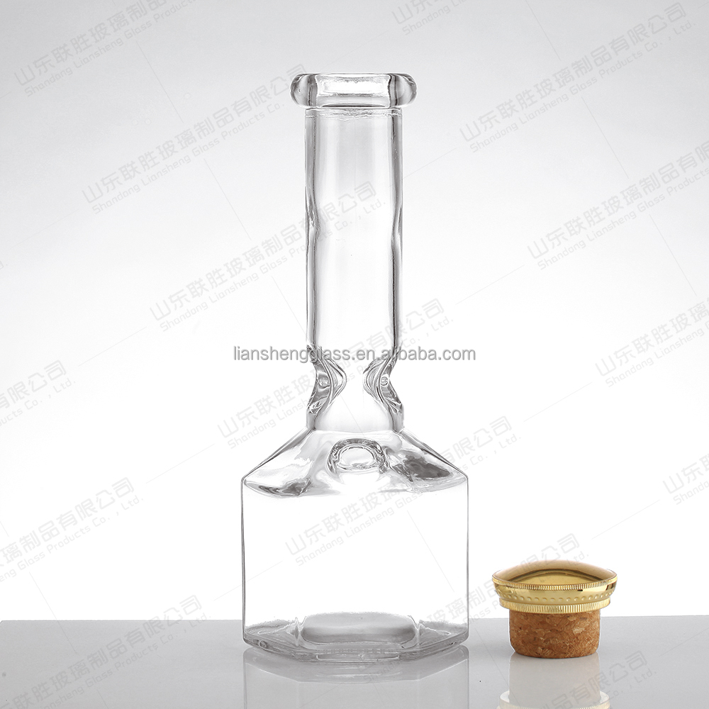 Rubber Stopper Sealing Type Glass Bottle 750 ml for Brandy Shape Wine