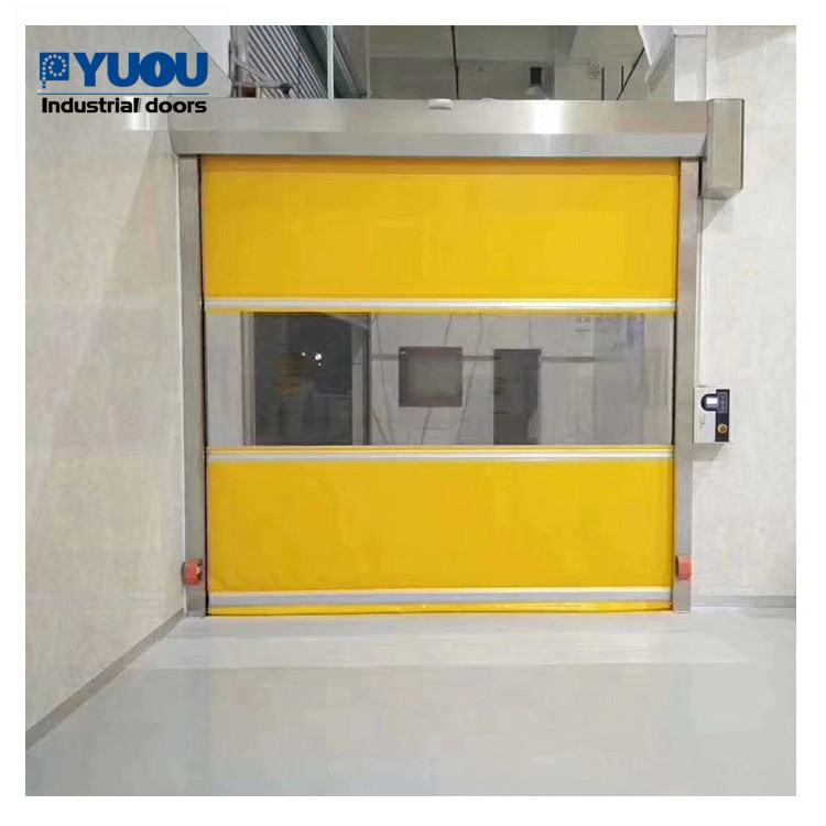 6*6m PVC High Speed Roller Shutter Door Plastic Fabric 25m/S Wind Resistant