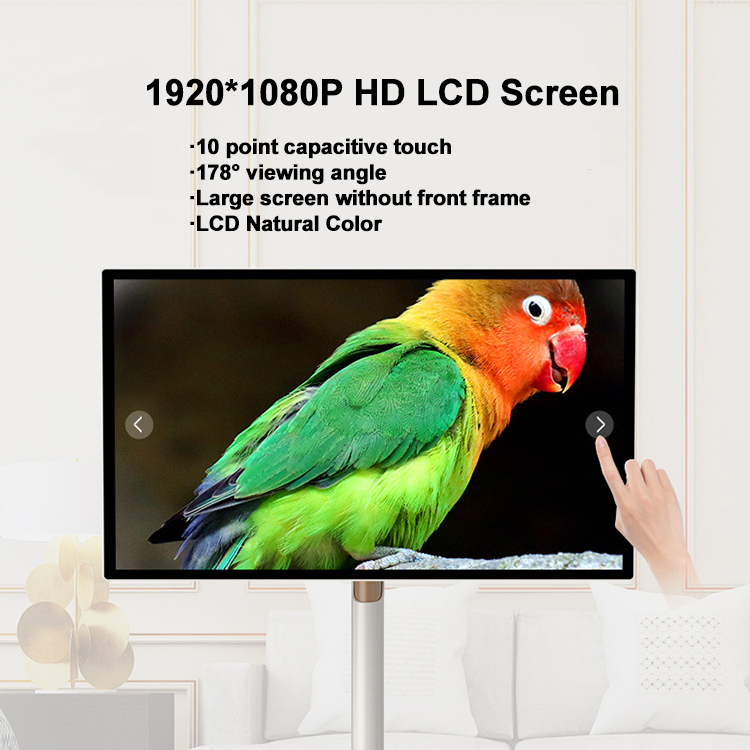 VETO 21.5 Inch Portable Mobile Smart Tv Built-In Camera 9H Battery Life Lcd Touch Screen