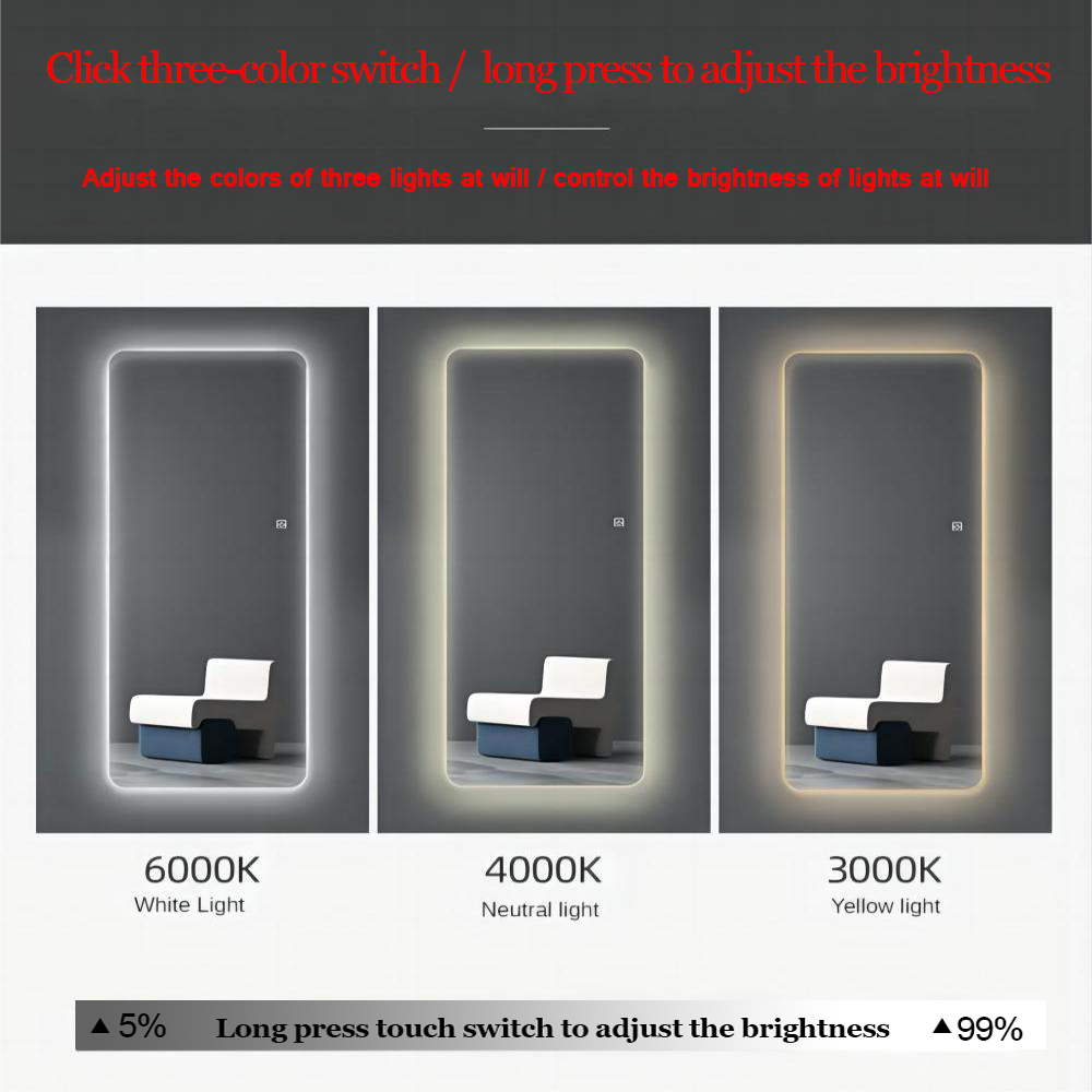 Custom Full Length Decor Led For Bathroom Mirror Modern Design Style Lighted Portable