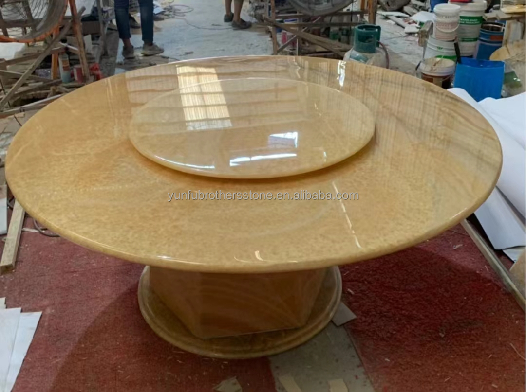 Surface Finishing Polished Design Backlit Orange Jade Stone for Basin and Dining Table