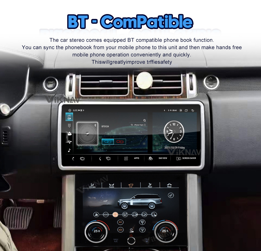 Land Range Rover Vogue L405 HSE autobiography car radio AC screen Panel 12.3 inch Android touch screen player GPS