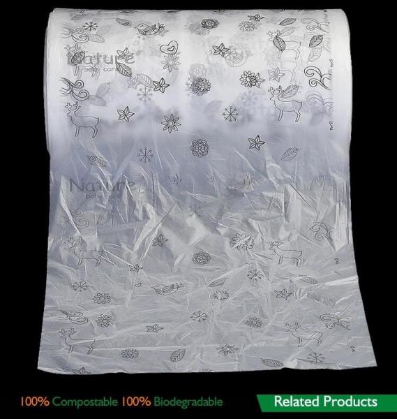 Film Biodegradable Compost Bags , Biodegradable Packaging Bags For Baby