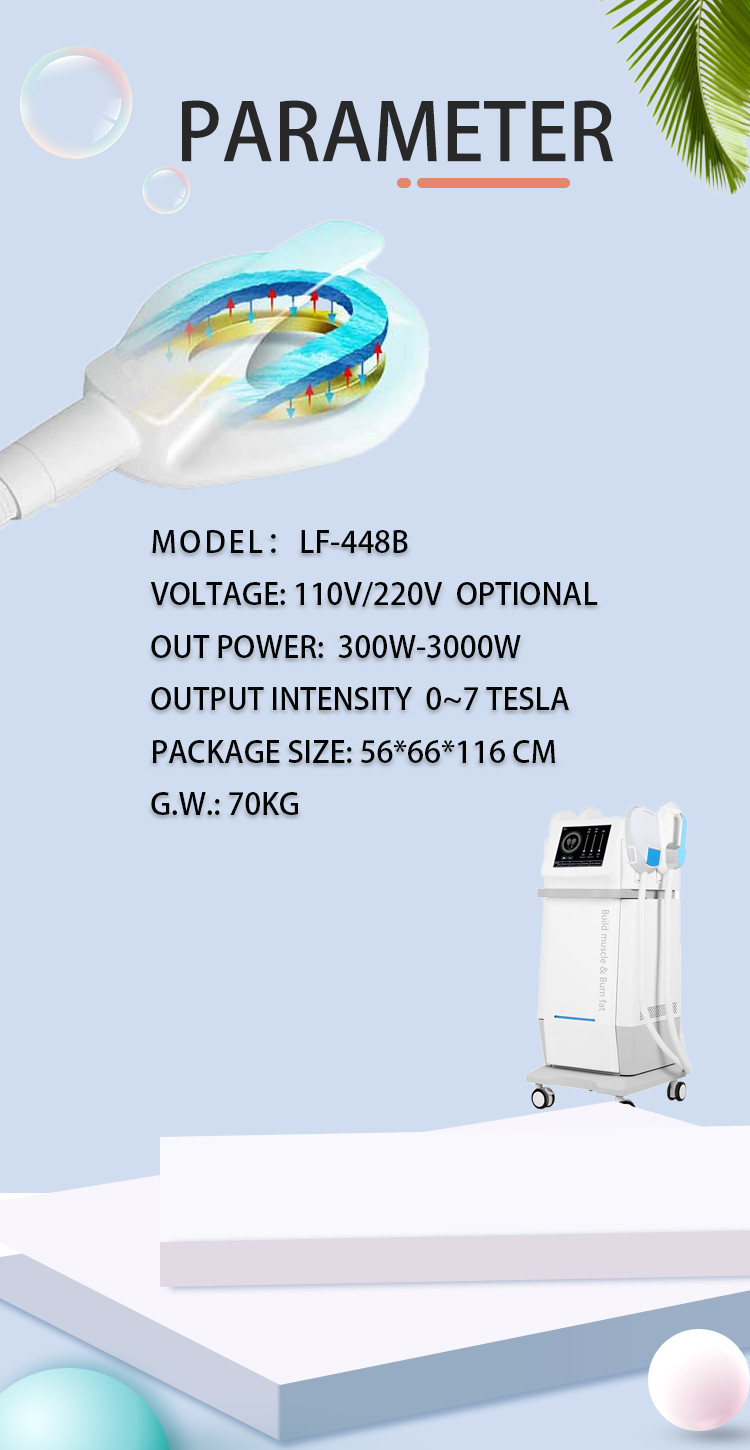 2020 CE approved hiemt 4 handles electromagnetic muscle stimulation EMS machine with OEM service