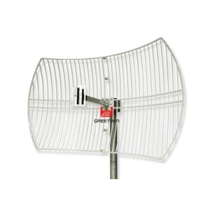 Vertical Mobile Signal Repeater 2.4 Ghz 24dBi Grid Parabolic Antenna 3G