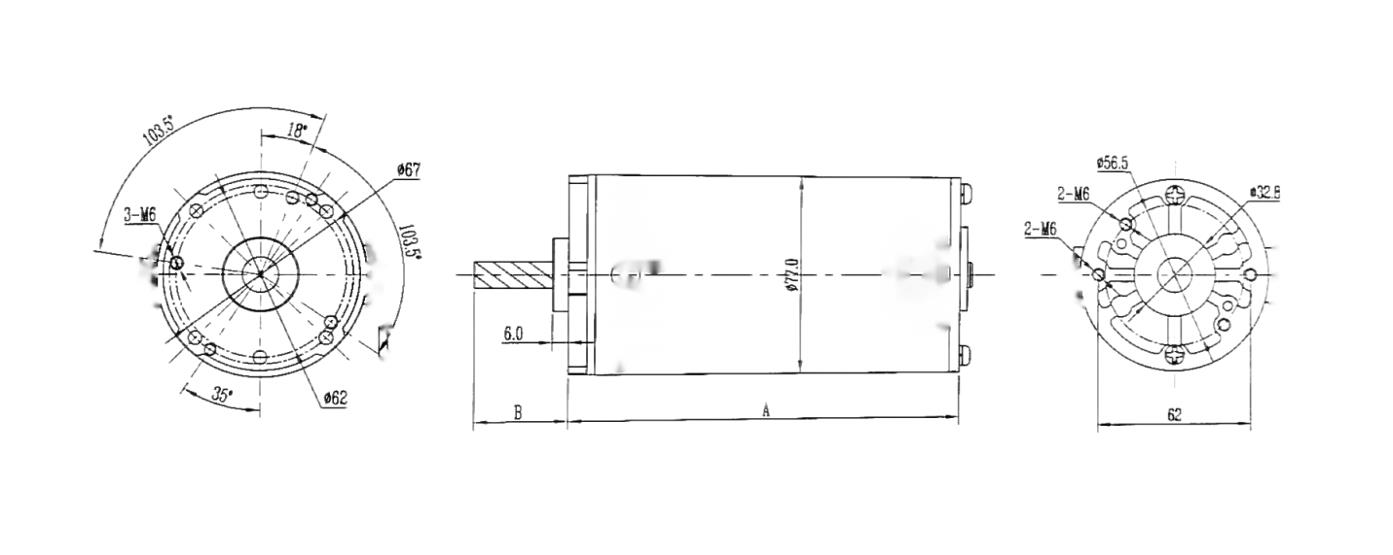 Factory Customized  DC motor 100-240V electric motor 300-1200W for  paper shredder Hot sales product