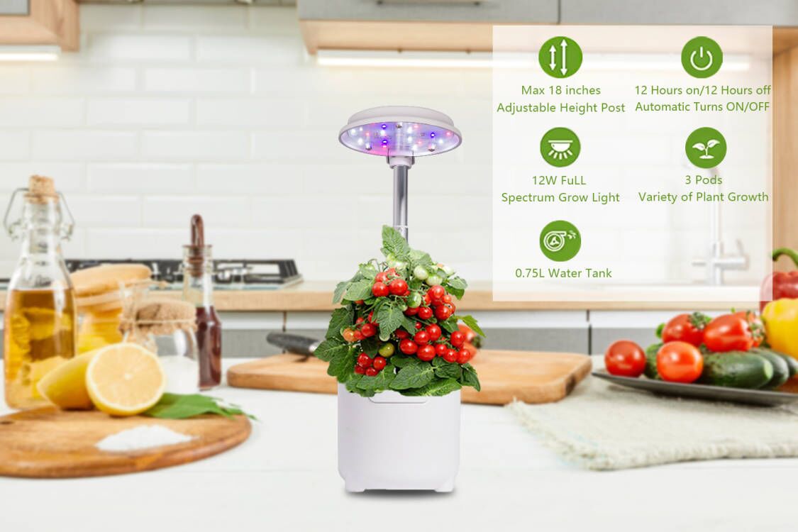 AC90V LED Hydroponic Growing System 0.75L Water Tank For Garden