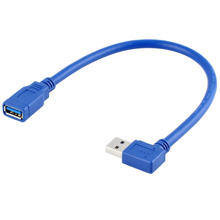 High Speed 5Gbps 1m 90 Degree Right Angle USB 3.0 Type A Male to Female USB 3.0 Extension Cable