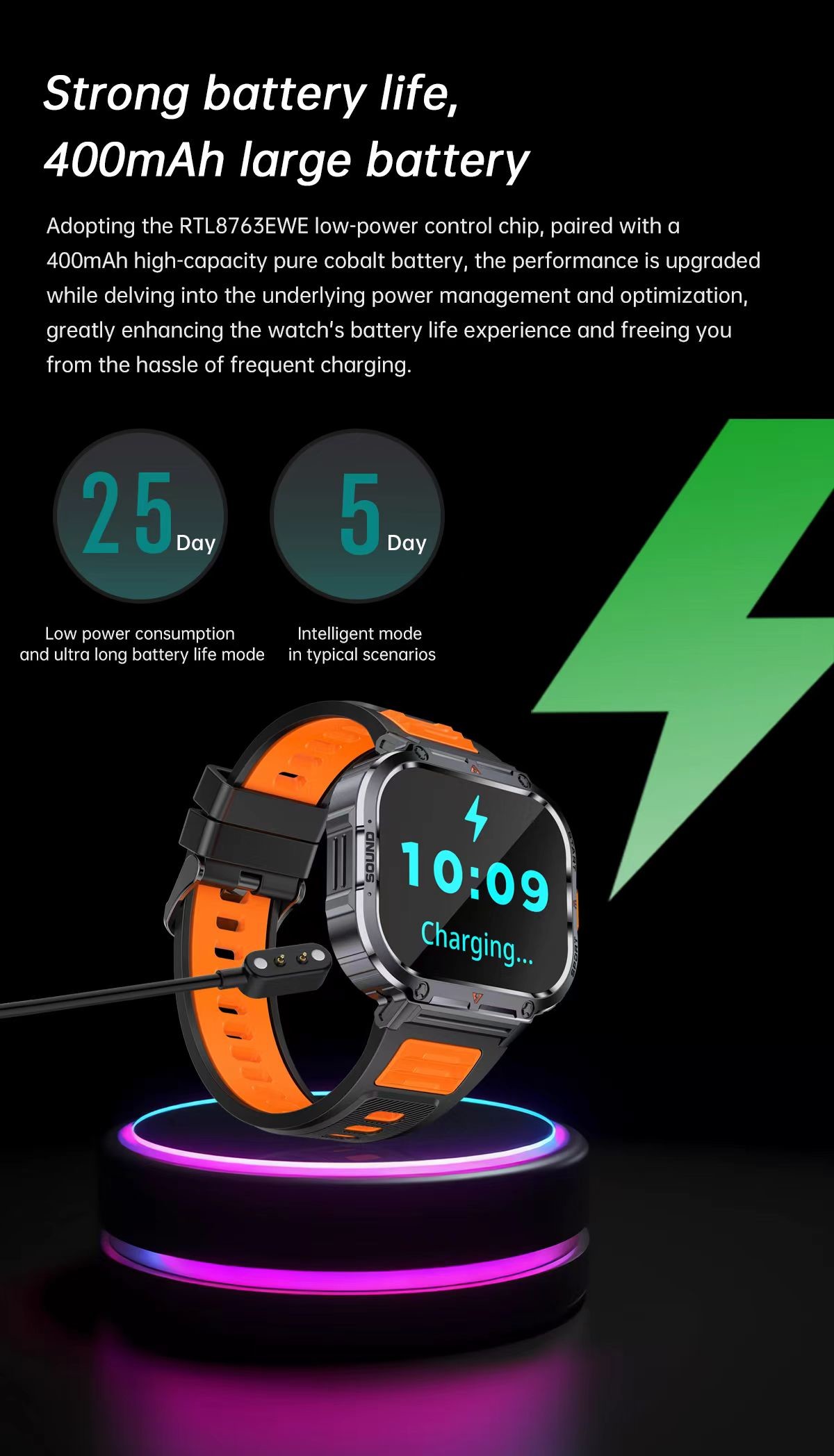 NX23 Men Smart Watch 2.0 Inch BT Call Music Player Smartwatch Multisport