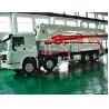 Buy cheap 8x4 HOWO Truck Chassis Concrete Boom Truck , 48 / 52m Concrete Boom Pump Truck from wholesalers