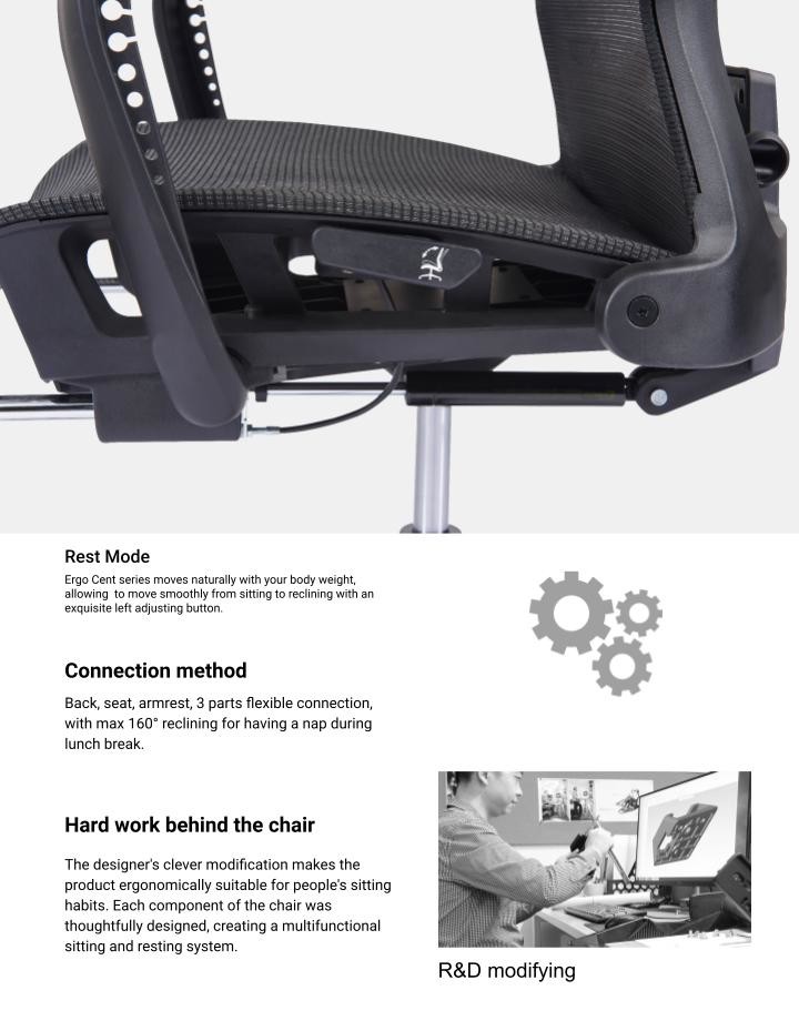 90MM Swivel Mesh Office Chair / Nylon Castor High Back Chair With Lumbar Support