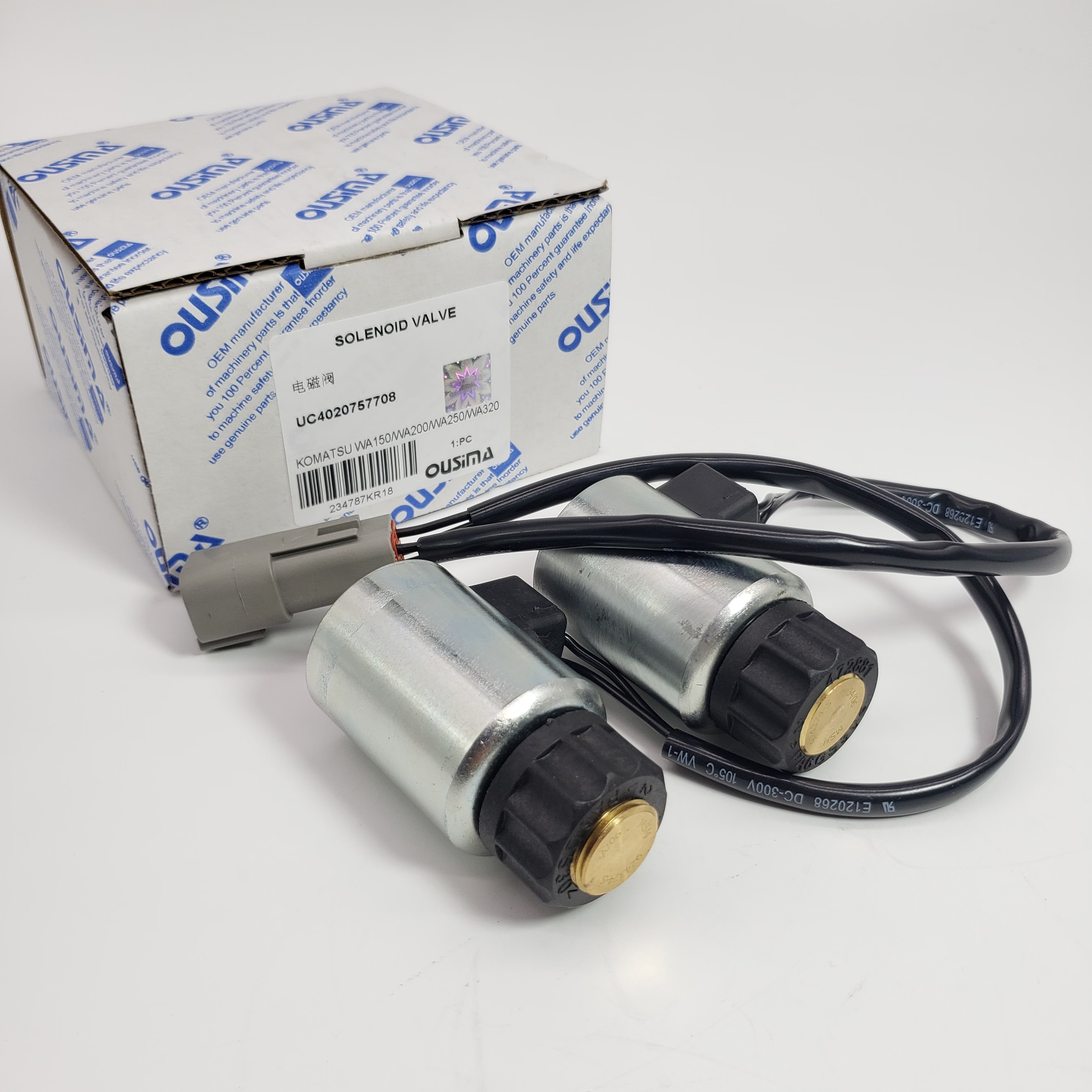 UC4020757708 Wheel Loader Solenoid Valve For Komatsu WA150-5 WA200 WA250 WA320