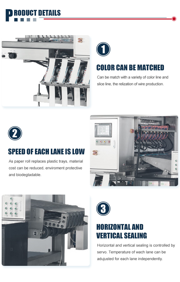 Servo Control Sealing Machine Candy Automatic Ice Cream Packing Machine Multi Line Packing Production Line