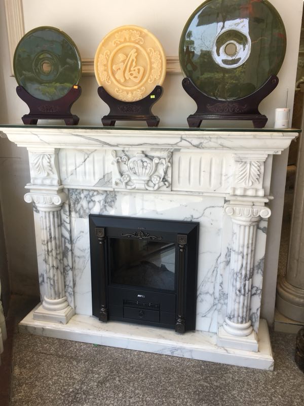 Solid Natural Stone Fireplaces Marble Decorative Fire Surround Home Decoration