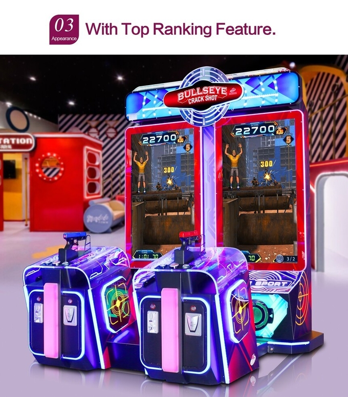 Bullseye Crack Shot Shooting Arcade Machine For 2 Players Family Amusement