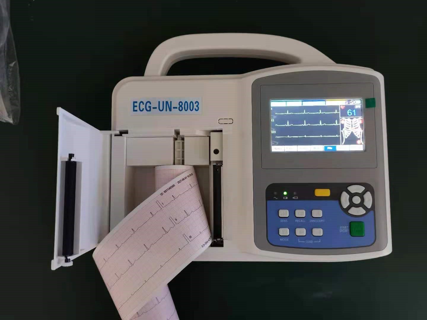 UN8003 ISO CE approved 3 Channels Digital ECG Machine
