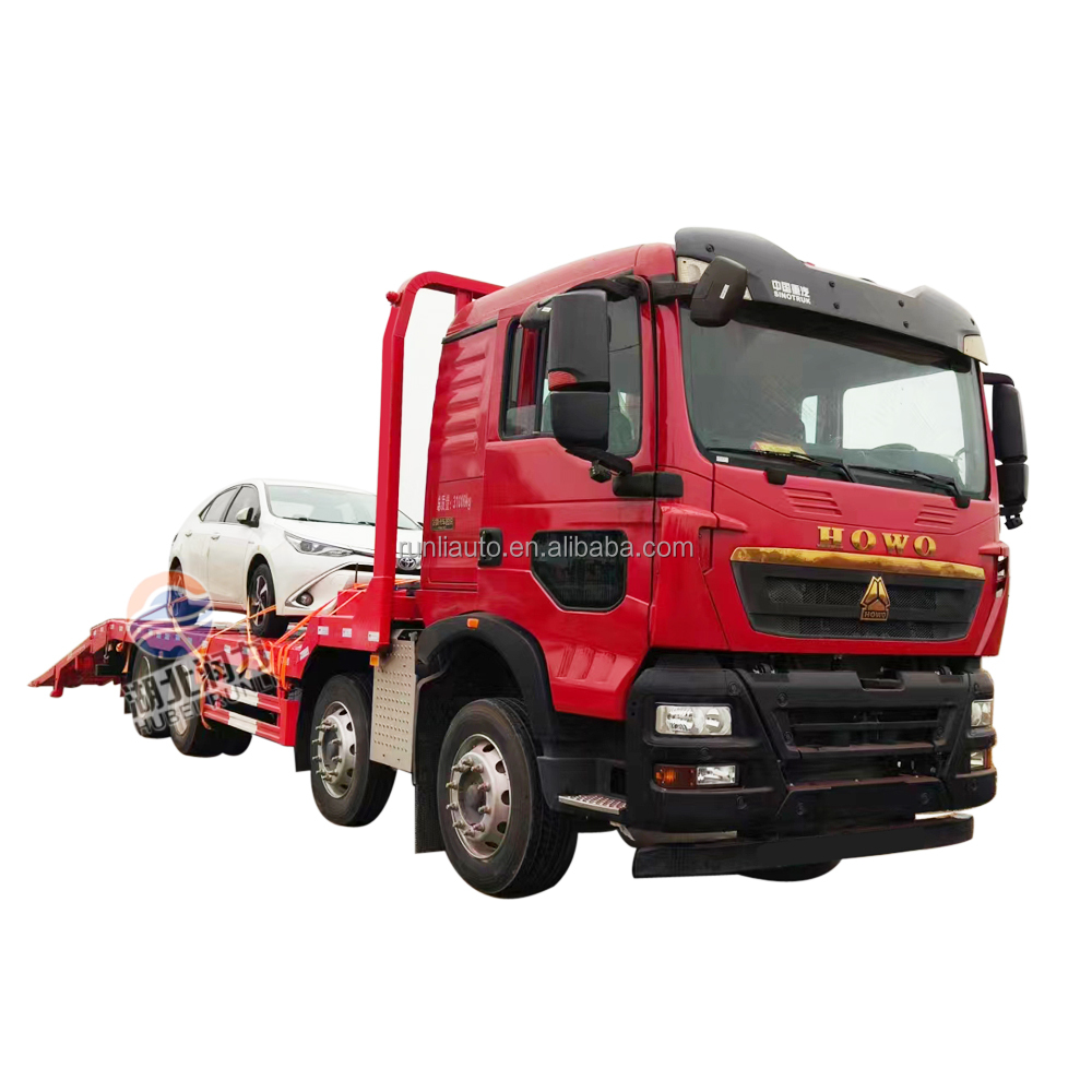 Hot Selling Large Capacity HOWO Flat Transport Vehicle Low Flatbed Truck Mechanical Equipment Transportation