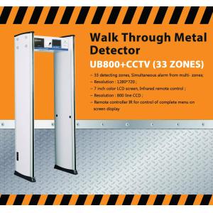  33 zone door frame archway walk through metal detector body scanner with7&quot; LCD colored with IR remote control Manufactures