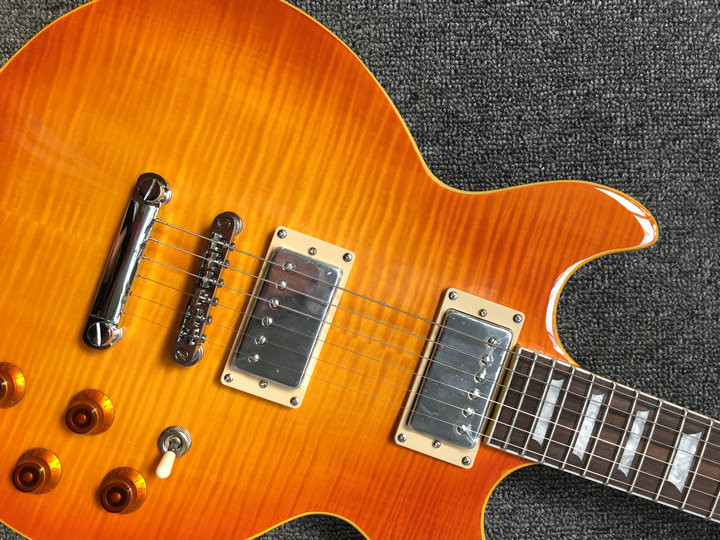 Custom Shop Vintage one piece body and neck lp guitar Double Cut Body ES Electric Guitarra Left Handed Custom Available