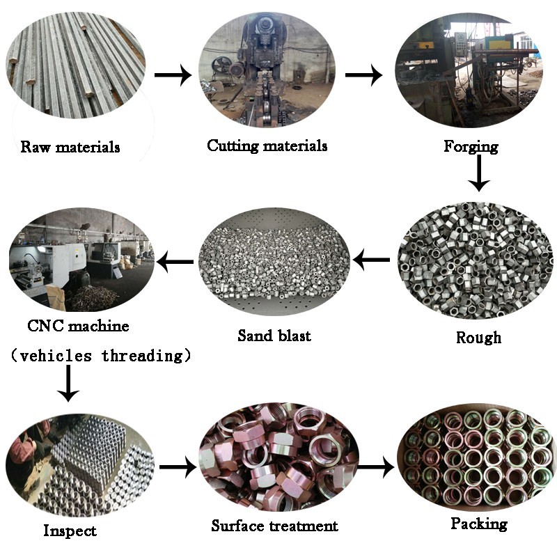 Female Carbon Steel ORFS Hydraulic Hose End Fittings