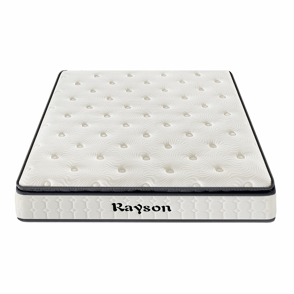 White Pillow Top Bonnell Spring Mattress Compressed Knitted Fabric