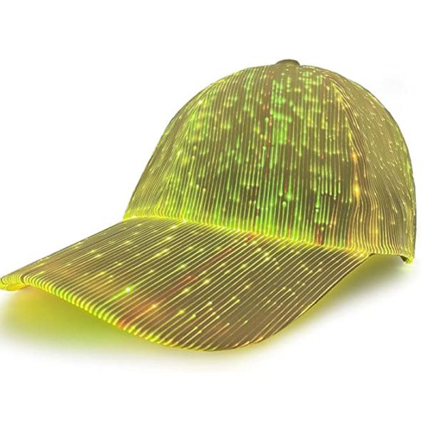 Quality 7 Color Lights LED Baseball Caps Luminous Flashing Hats For Party Disco for sale