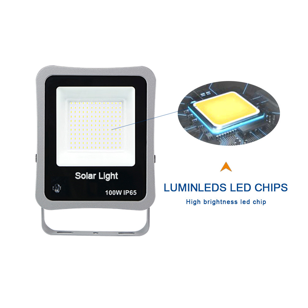 Aluminum Waterproof Ip65 100w Led Solar Powered Flood Lights