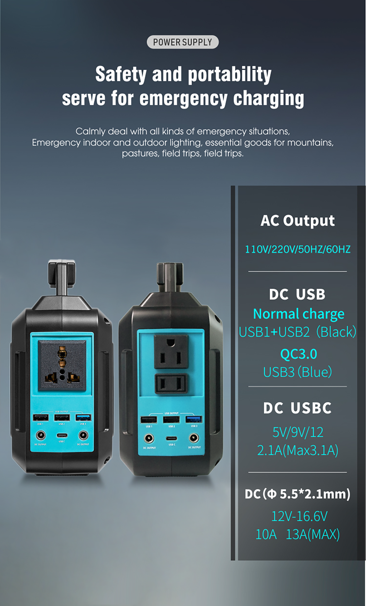148wh Lithium Battery Portable Power Station 100W For Outdoor Camping