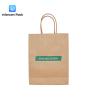 Buy cheap Shaped CMYK Printed Kraft Paper Bags With Handles And Logo Brown Color from wholesalers