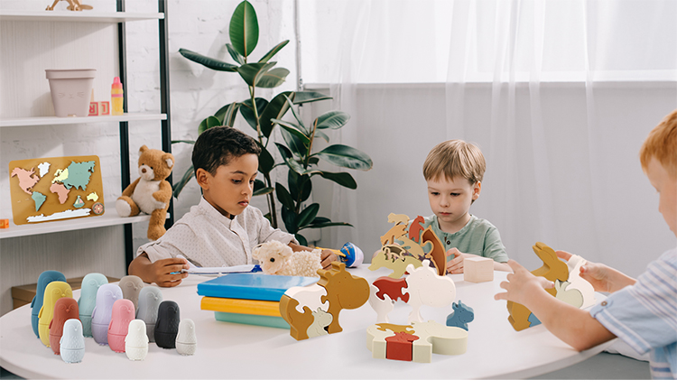 Alphabet Children Wooden Toys Blocks For Montessori Kindergarten Teaching