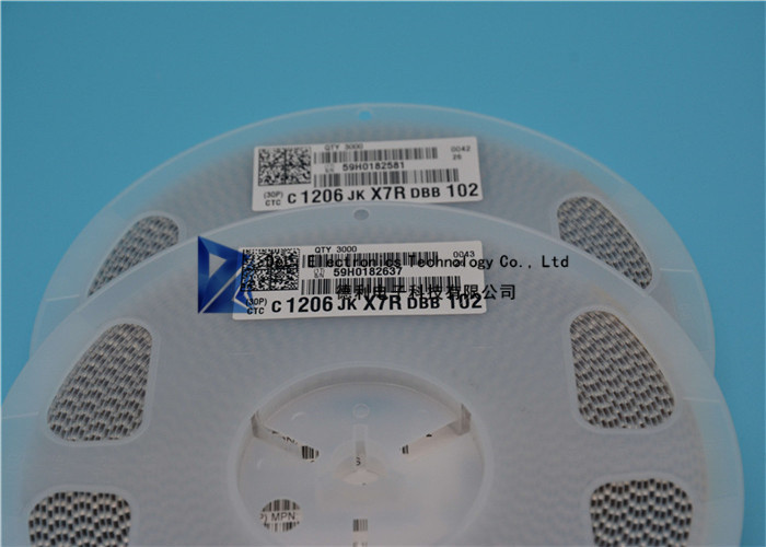 CC1206JKX7RDBB102 2KV SMD Chip Capacitor CAP CER 1000PF X7R CC1206 With Lead Free Terminations