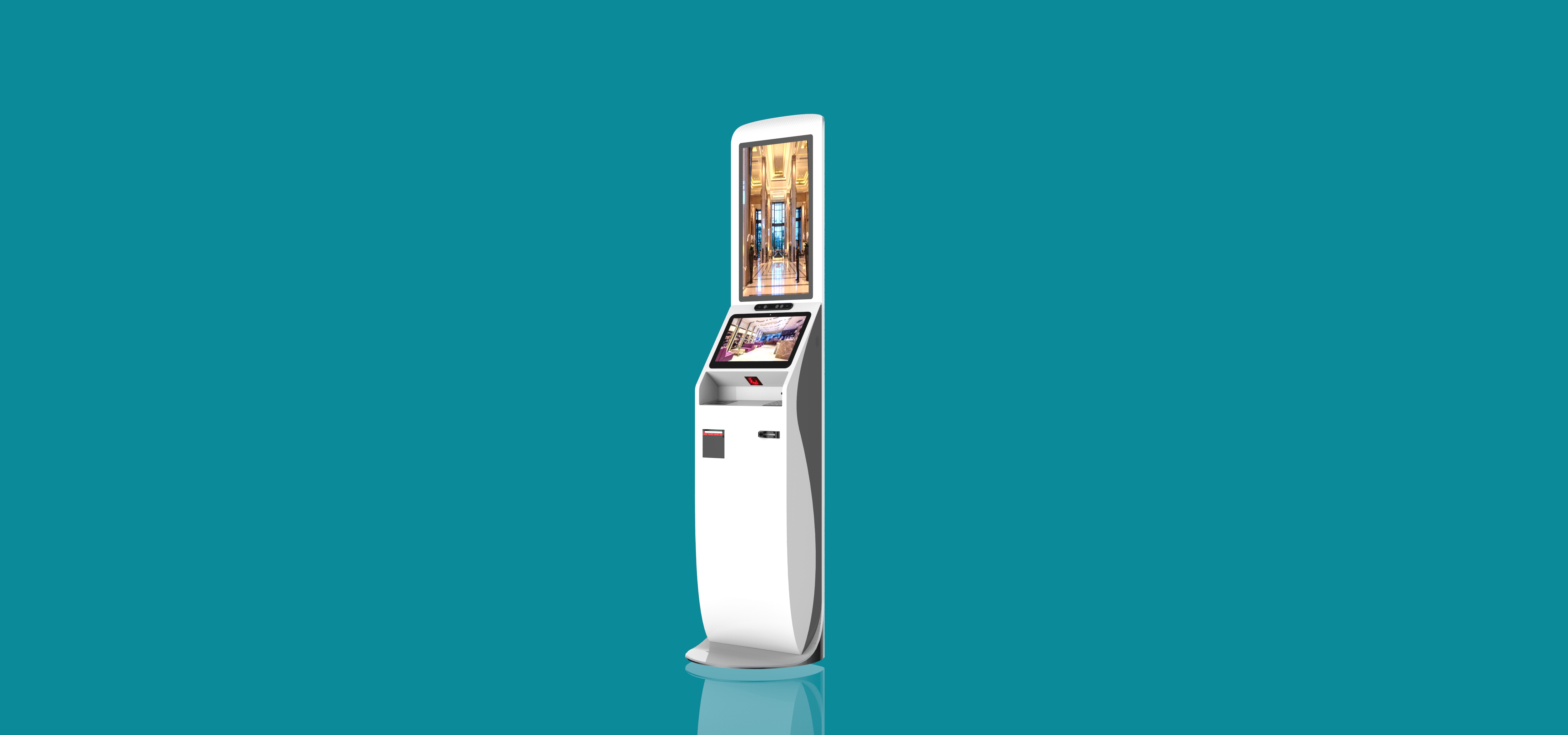 15 Inch Self Service Check In Hotel Rk3568 All In One Kiosk With Passport Scanner
