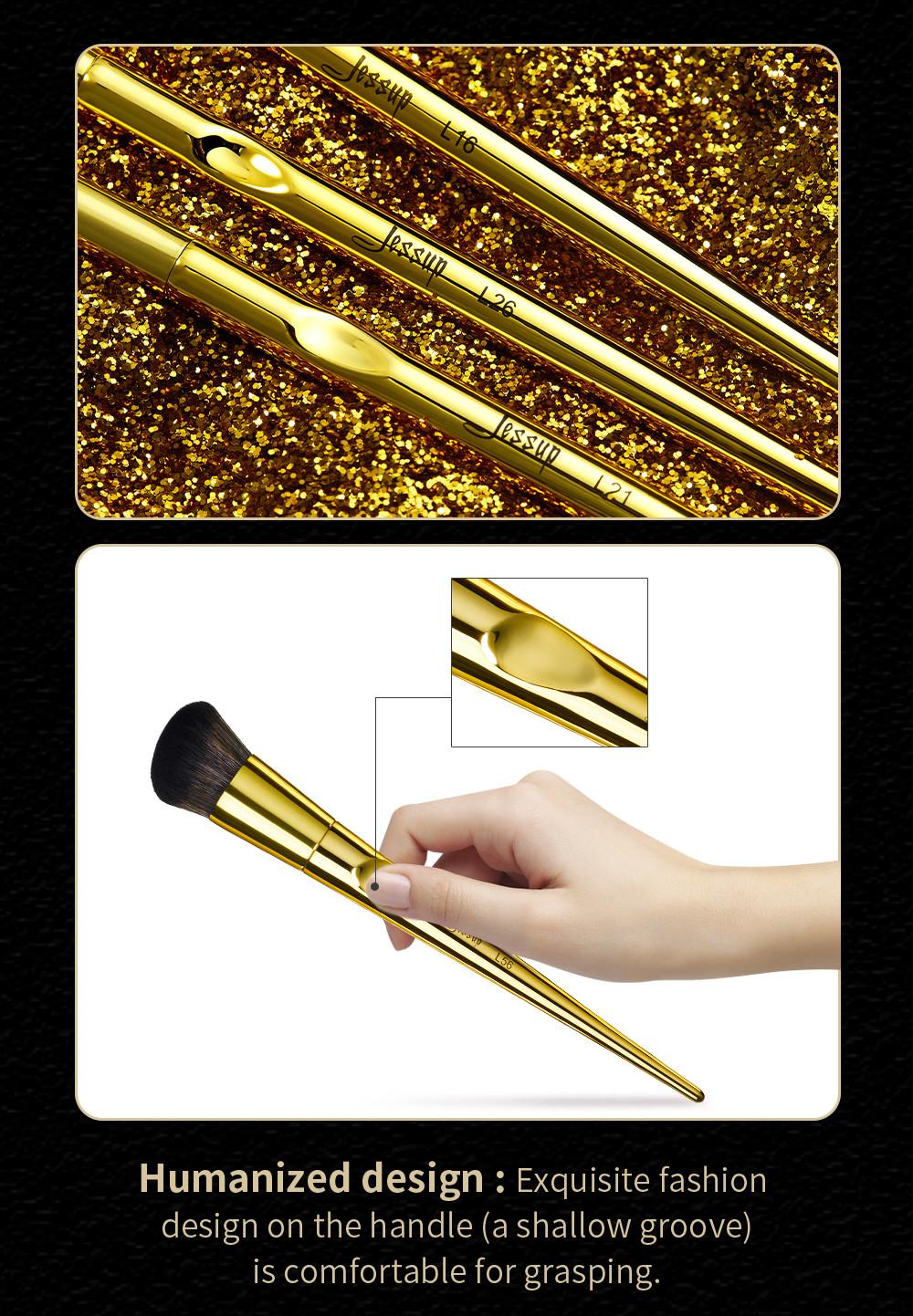 Jessup 10pcs Basic Makeup Brushes Set