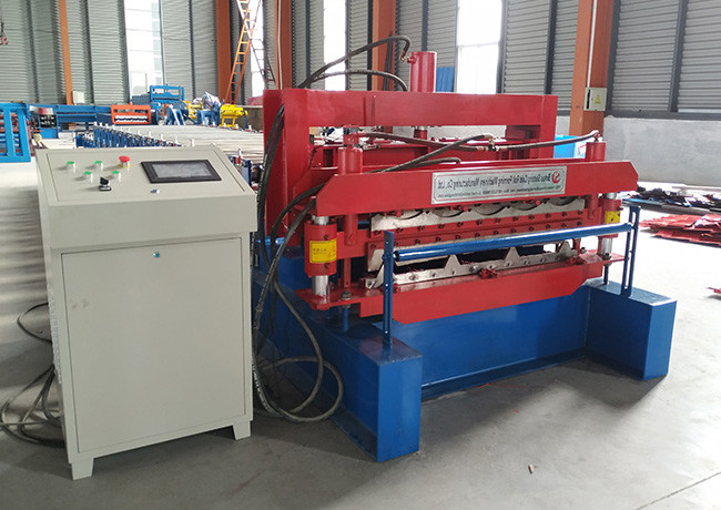 Hydraulic Auto Color Steel Roll Forming Machine , Roof Panel Roll Forming Machine