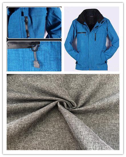 250D 100% P Cationic Fabric , Two - Tone Coating Lightweight Water Resistant