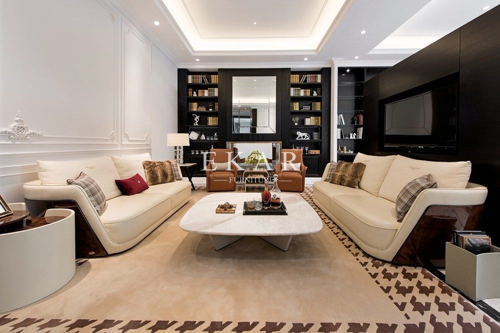 Modern Design Fabric Plaid Love Seat Lounge Room Living Room Sofa